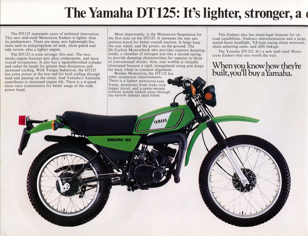 1979 YAMAHA  DT125 Motorcycle  Orig Sales Brochure 