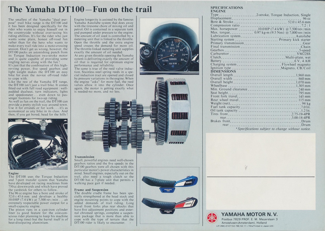 Nostalgia Sejarah Yamaha DT 100 Trail Legendaris Yamaha Indonesia